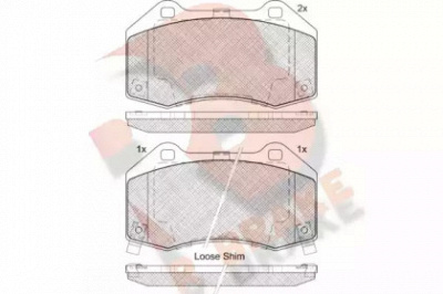 R BRAKE rb2132200 -  Комплект тормозных колодок, дисковый тормоз